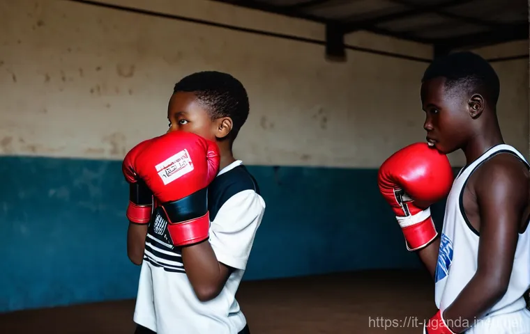 우간다의 스포츠 문화 - **Determined Ugandan Long-Distance Runner:** An inspiring action shot of a young Ugandan long-distan...